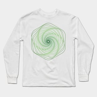 Galaxy space geometric green Long Sleeve T-Shirt